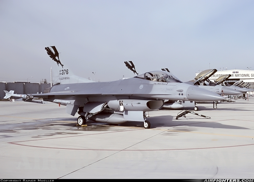 USA - Air Force General Dynamics F-16C Fighting Falcon 84-1376 at Fresno - Yosemite International (Air Terminal) (FAT / KFAT), USA