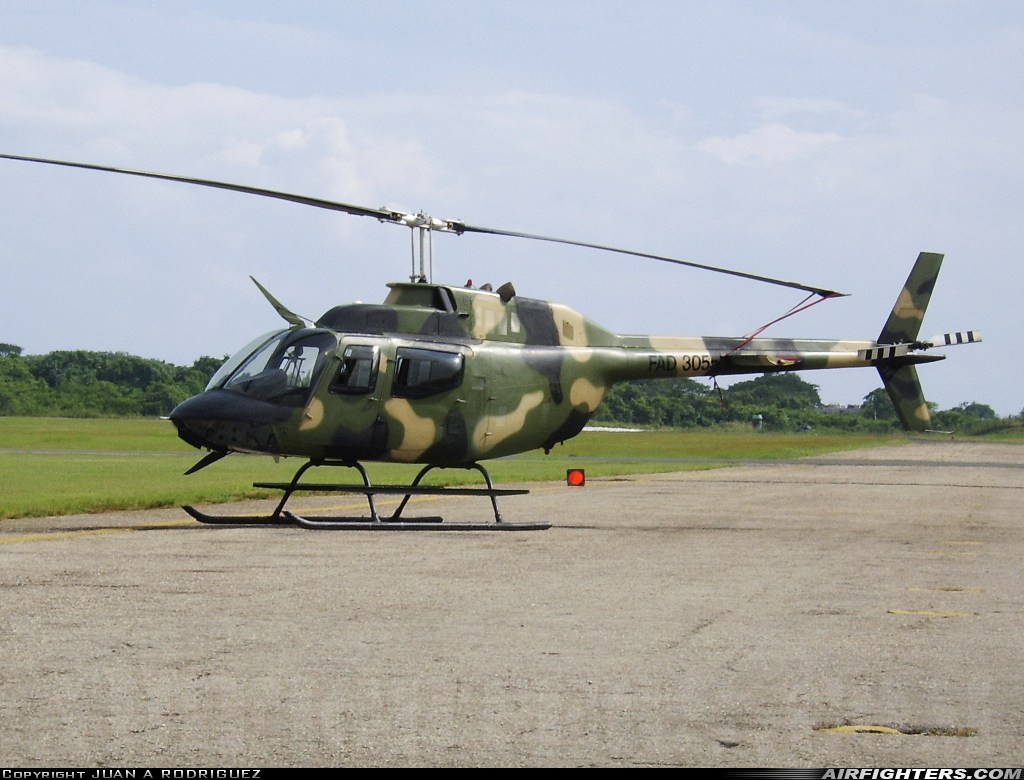 Dominican Republic - Air Force Bell 206A-1 JetRanger FAD-3055 at San Isidro (ZXD / MDSI), Dominican Republic