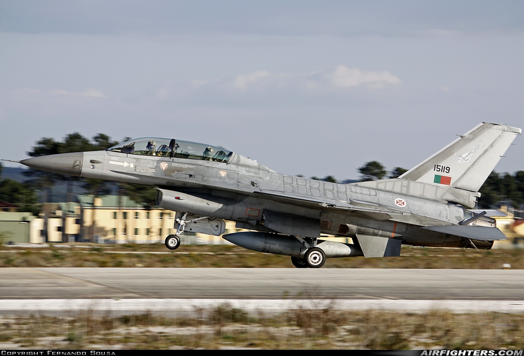 Portugal - Air Force General Dynamics F-16B Fighting Falcon 15119 at Monte Real (BA5) (LPMR), Portugal
