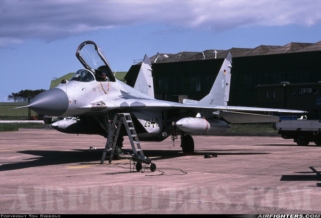 Germany - Air Force Mikoyan-Gurevich MiG-29G (9.12A) 29+10 at Lossiemouth (LMO / EGQS), UK