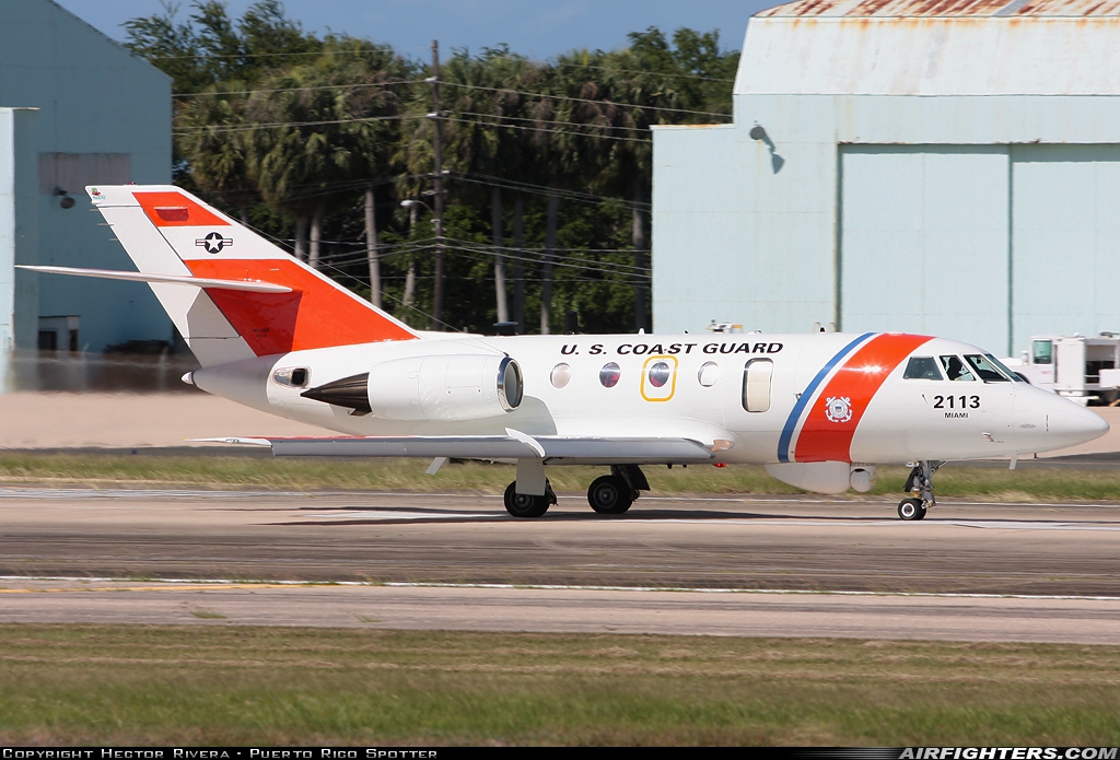 USA - Coast Guard Dassault Falcon HU-25A Guardian 2113 at Aguadilla - Raphael Hernandez (Borinquen Field / Ramey AFB) (BQN / TJBQ), Puerto Rico