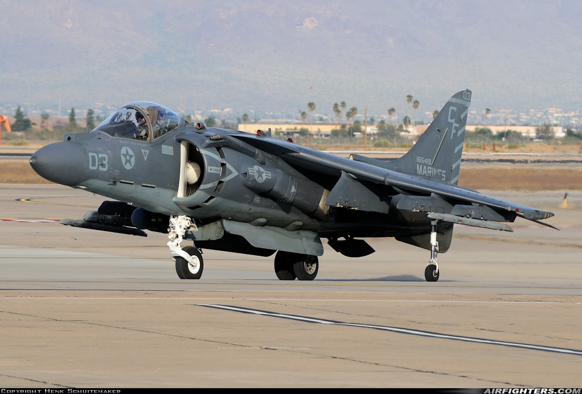 USA - Marines McDonnell Douglas AV-8B+ Harrier ll 165419 at Phoenix (Chandler) - Williams Gateway (AFB) (CHD / IWA / KIWA), USA