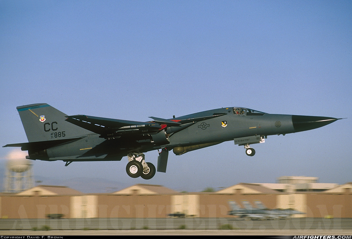 USA - Air Force General Dynamics F-111F Aardvark 71-0885 at Las Vegas - Nellis AFB (LSV / KLSV), USA
