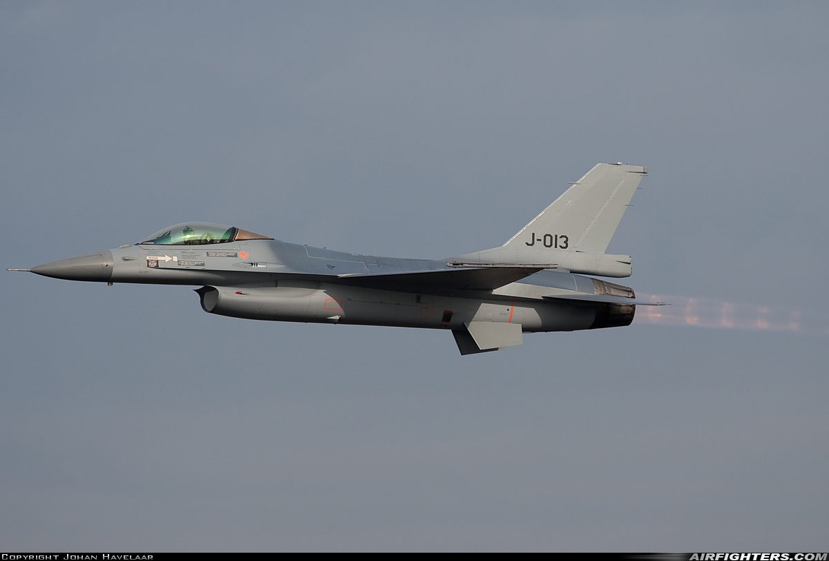 Netherlands - Air Force General Dynamics F-16AM Fighting Falcon J-013 at Bergen op Zoom - Woensdrecht (WOE / BZM / EHWO), Netherlands
