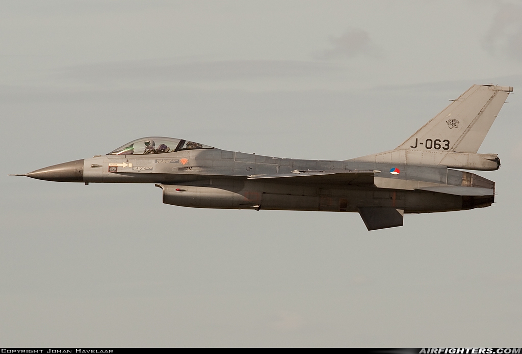 Netherlands - Air Force General Dynamics F-16AM Fighting Falcon J-063 at Bergen op Zoom - Woensdrecht (WOE / BZM / EHWO), Netherlands