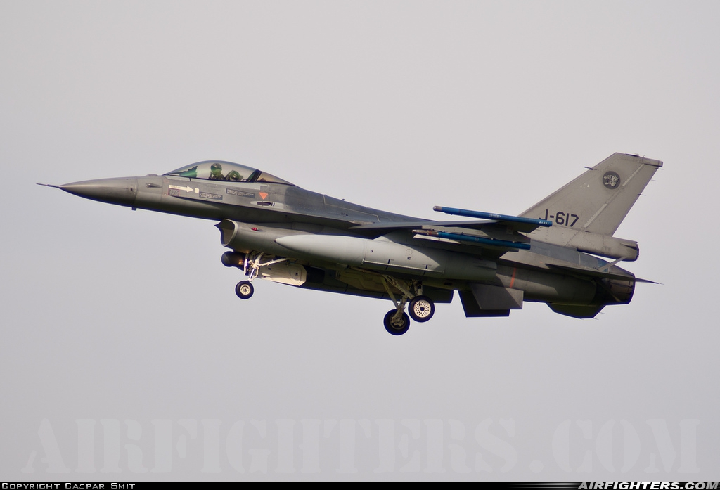 Netherlands - Air Force General Dynamics F-16AM Fighting Falcon J-617 at Leeuwarden (LWR / EHLW), Netherlands