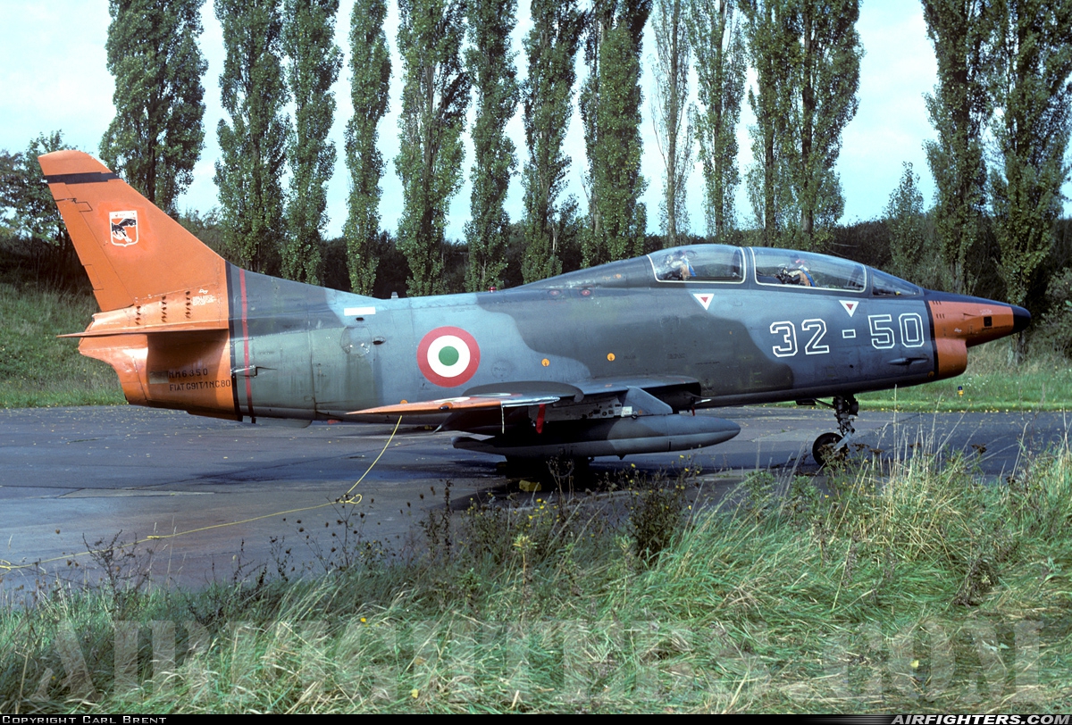 Italy - Air Force Fiat G-91T1 MM6350 at Liege (- Bierset) (LGG / EBLG), Belgium