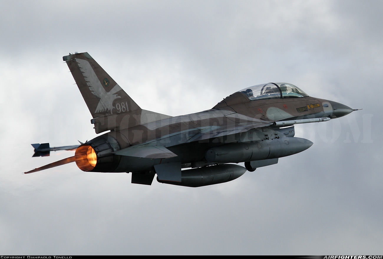 Israel - Air Force General Dynamics F-16B Fighting Falcon 981 at Decimomannu - (DCI / LIED), Italy