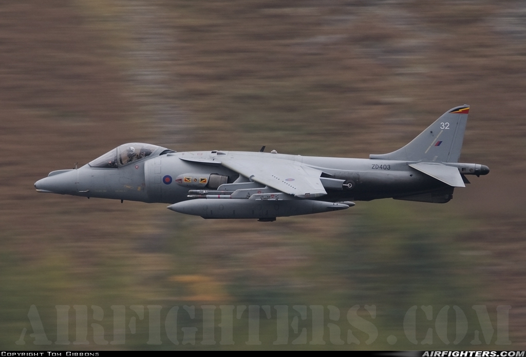 UK - Air Force British Aerospace Harrier GR.9 ZD403 at Off-Airport - Cumbria, UK