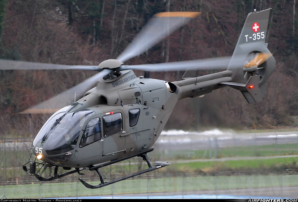 Switzerland - Air Force Eurocopter TH05 (EC-635P2+) T-355 at Alpnach (LSMA), Switzerland