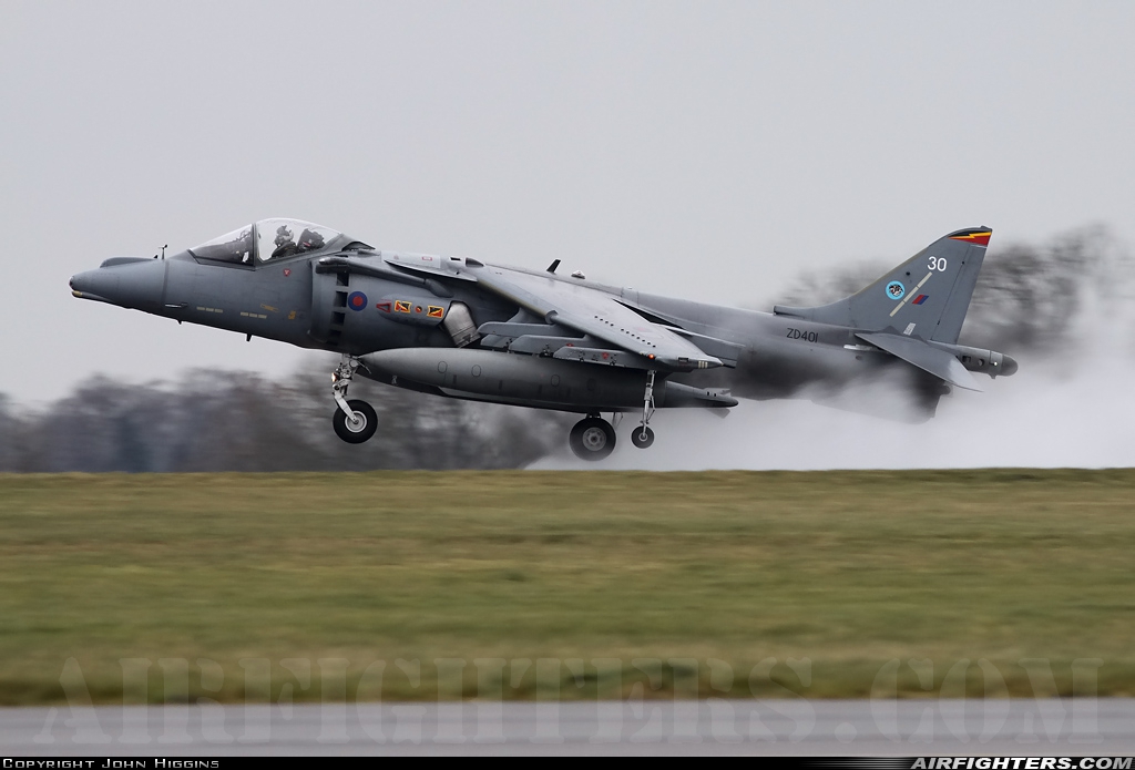 UK - Air Force British Aerospace Harrier GR.9 ZD401 at Wittering (EGXT), UK