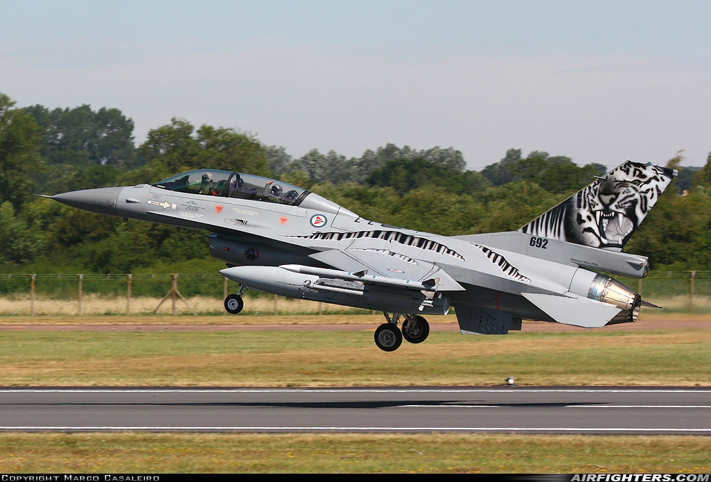 Norway - Air Force General Dynamics F-16BM Fighting Falcon 692 at Fairford (FFD / EGVA), UK