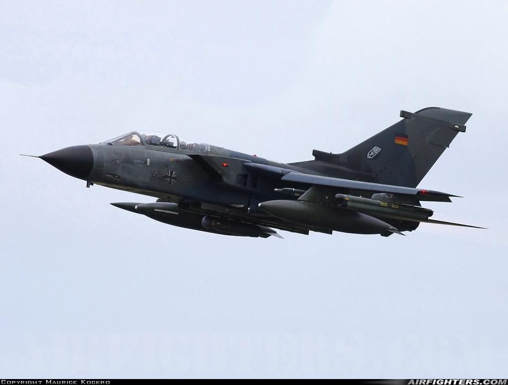 Germany - Air Force Panavia Tornado IDS 45+43 at Neubrandenburg (- Trollenhagen) (FNB / ETNU), Germany