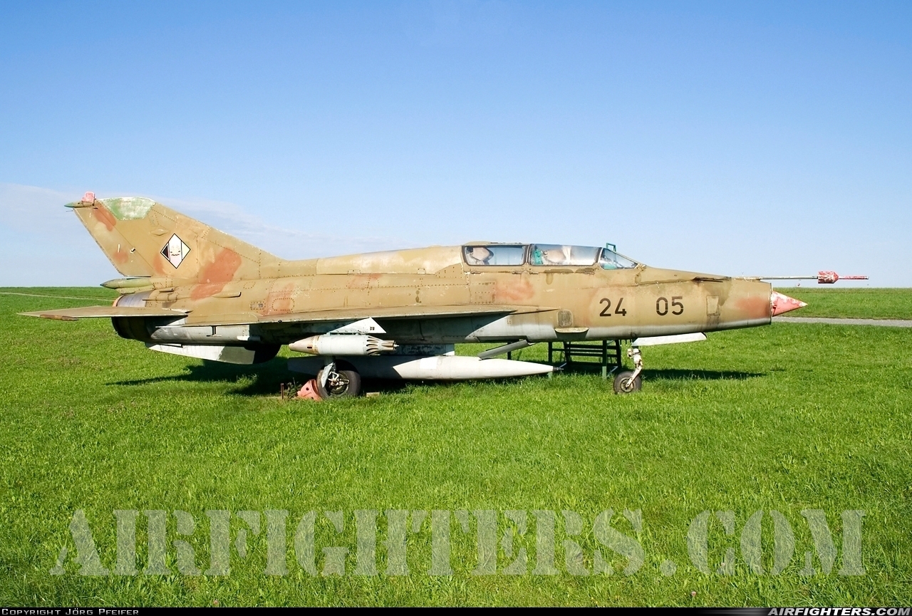 Germany - Air Force Mikoyan-Gurevich MiG-21US 24+05 at Bayreuth (- Bindlacher Berg) (BYU / EDQD), Germany