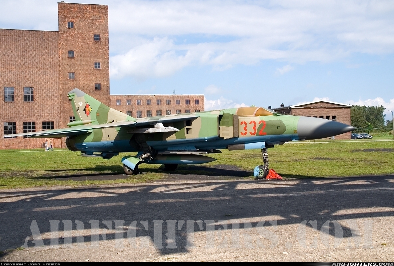 East Germany - Air Force Mikoyan-Gurevich MiG-23ML 332 at Off-Airport - Peenemünde, Germany