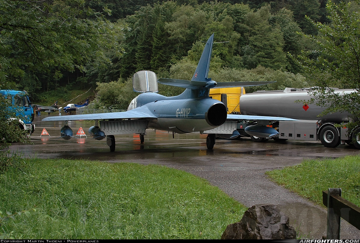 Private Hawker Hunter T68 G-HVIP at Mollis (LSMF), Switzerland