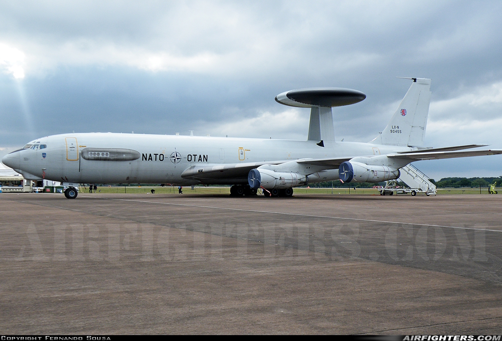 Luxembourg - NATO Boeing E-3A Sentry (707-300) LX-N90455 at Fairford (FFD / EGVA), UK