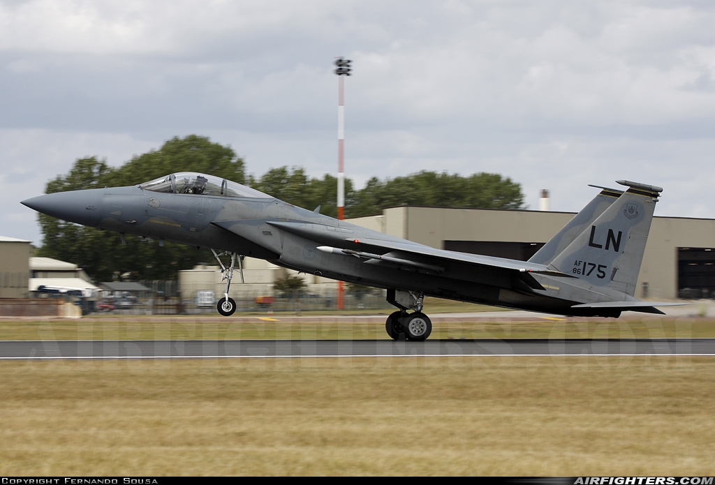 USA - Air Force McDonnell Douglas F-15C Eagle 86-0175 at Fairford (FFD / EGVA), UK