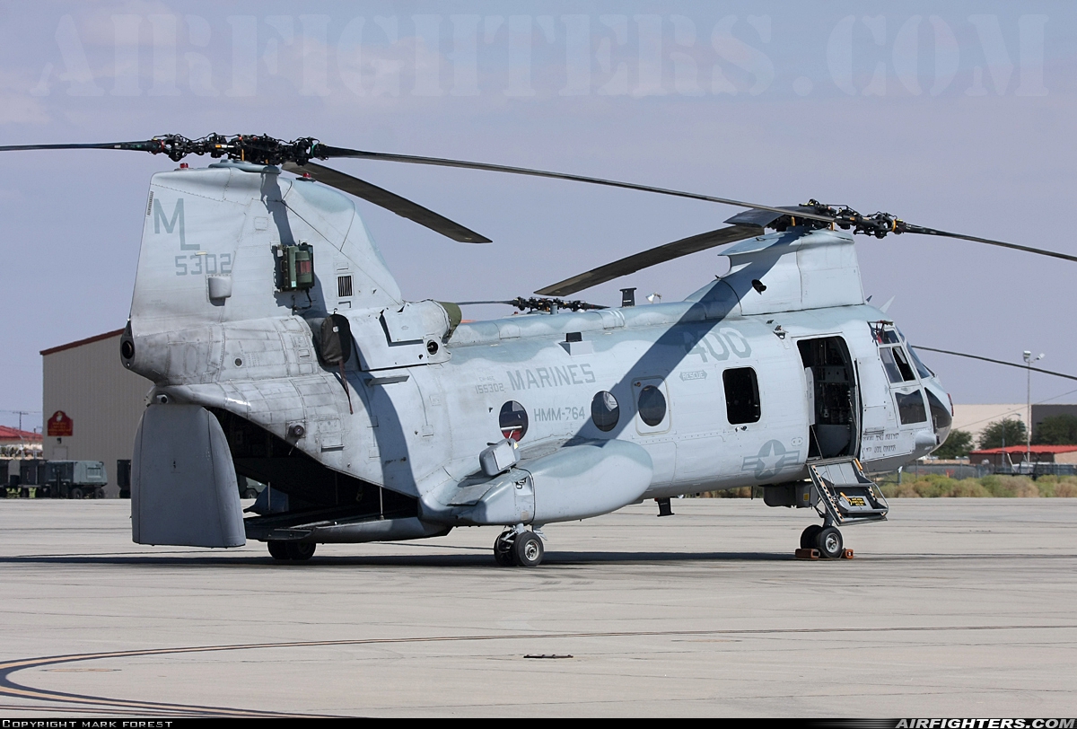 USA - Marines Boeing Vertol CH-46E Sea Knight (107-II) 155302 at Edwards - AFB (EDW / KEDW), USA