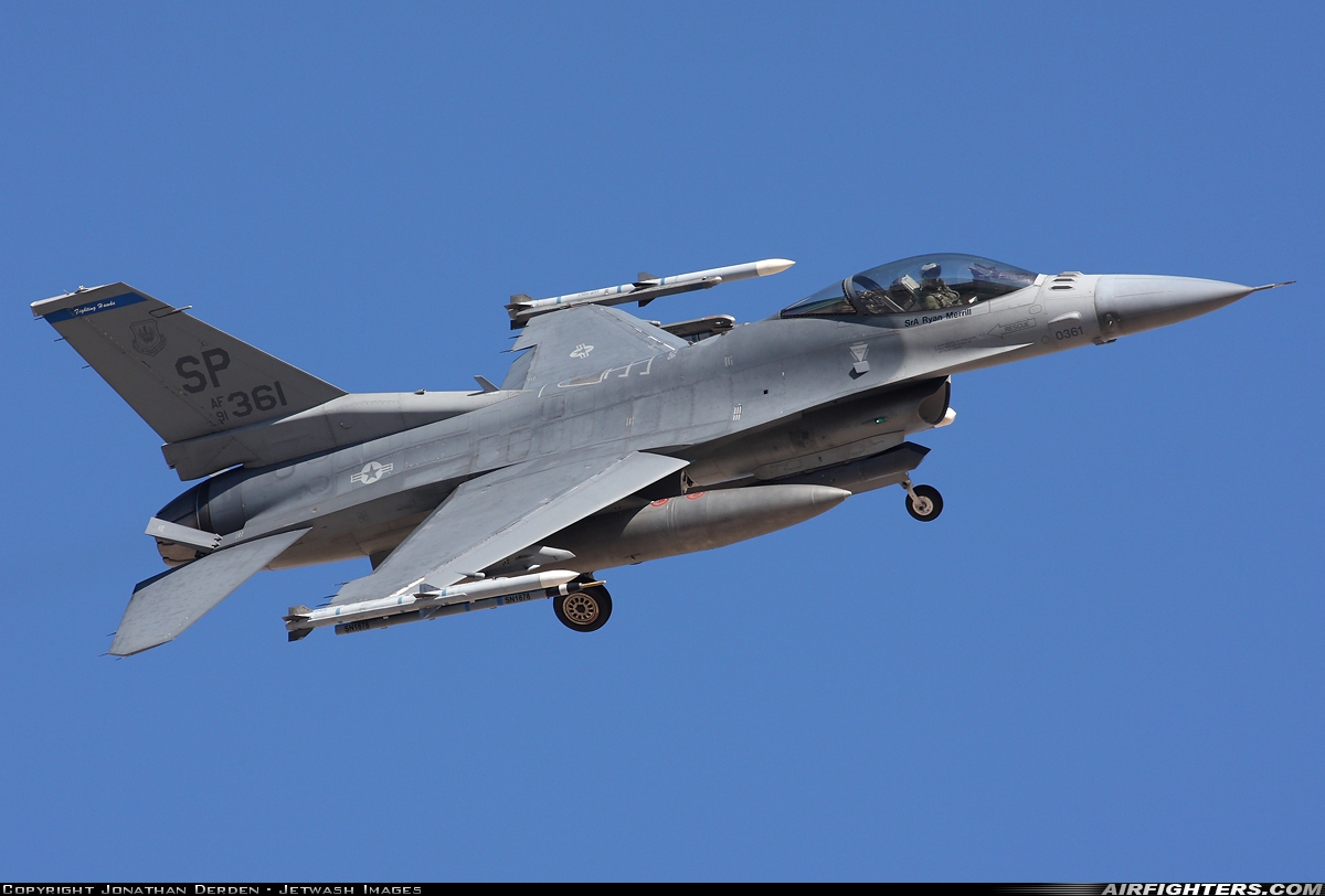USA - Air Force General Dynamics F-16C Fighting Falcon 91-0361 at Las Vegas - Nellis AFB (LSV / KLSV), USA