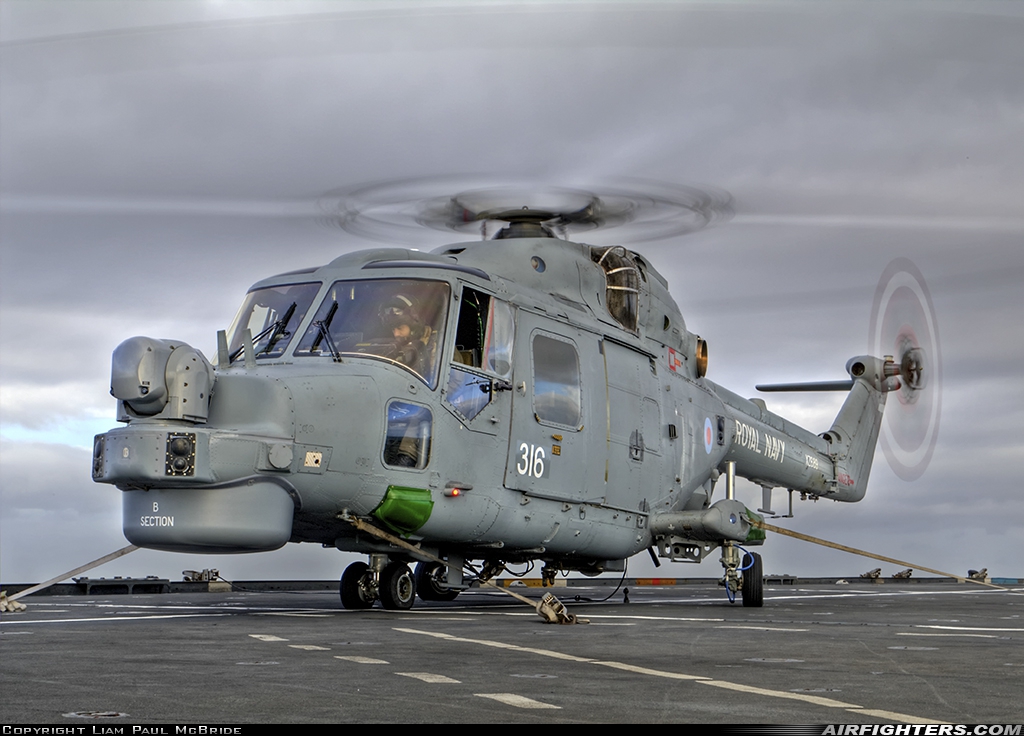 UK - Navy Westland WG-13 Lynx HMA8SRU XZ689 at Off-Airport - HMS Ark Royal, UK
