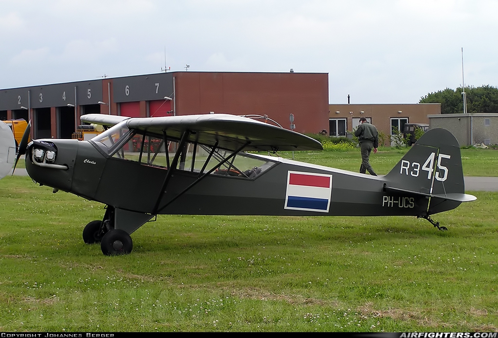 Private Piper L-4J Cup (J-3C-65D) PH-UCS at Leeuwarden (LWR / EHLW), Netherlands