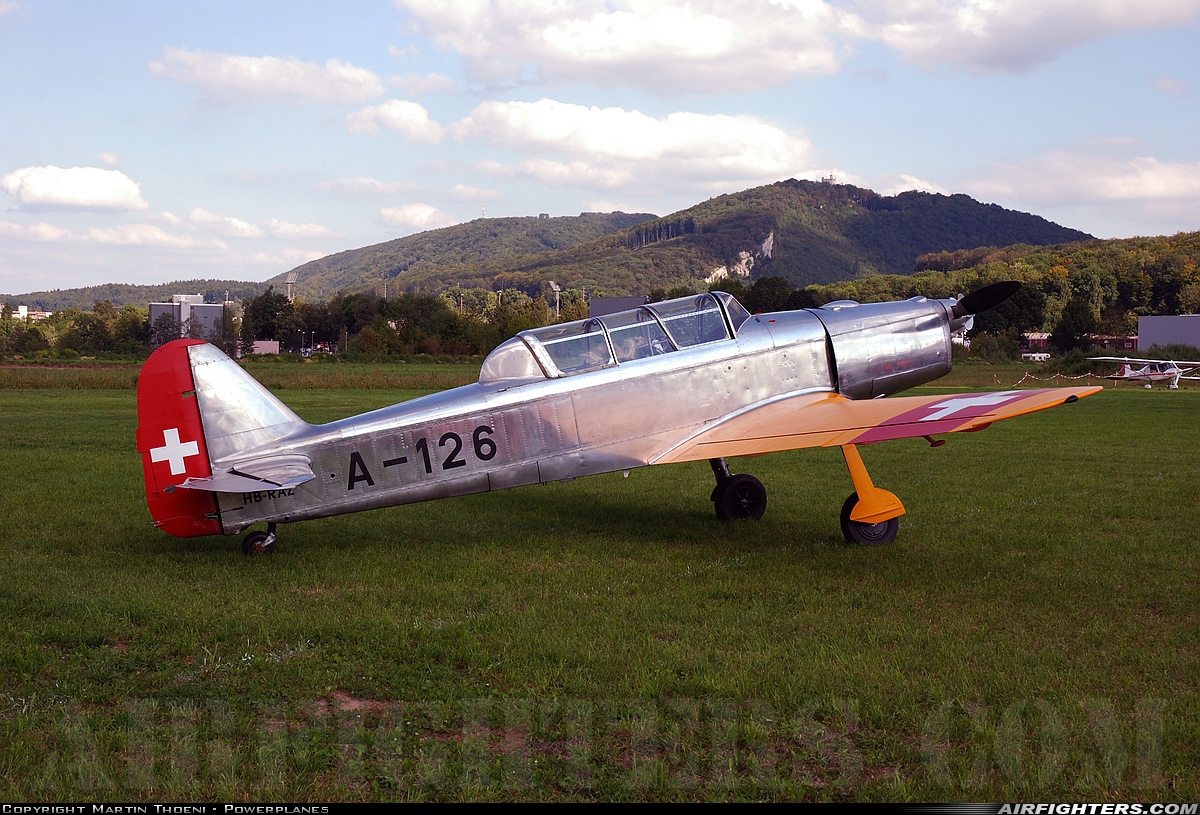 Private Pilatus P-2-05 HB-RAZ at Olten-Gheid (LSPO), Switzerland