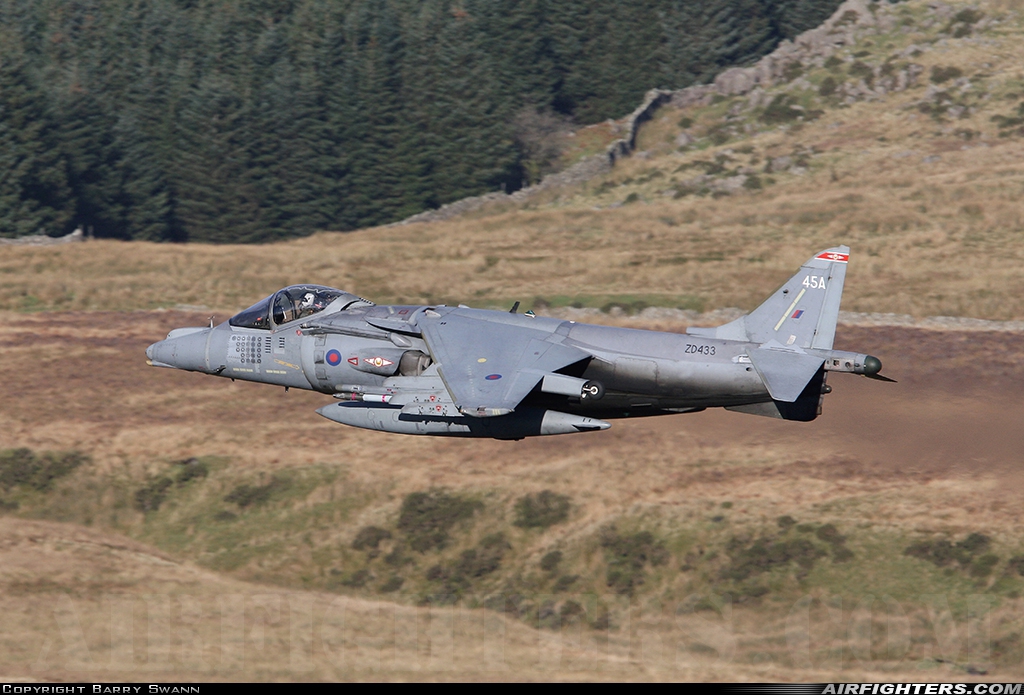 UK - Air Force British Aerospace Harrier GR.9A ZD433 at Off-Airport - North Wales, UK