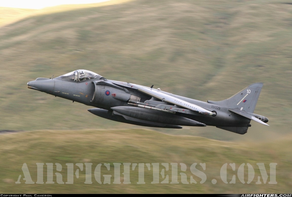 UK - Air Force British Aerospace Harrier GR.9 ZD329 at Off-Airport - Machynlleth Loop Area, UK