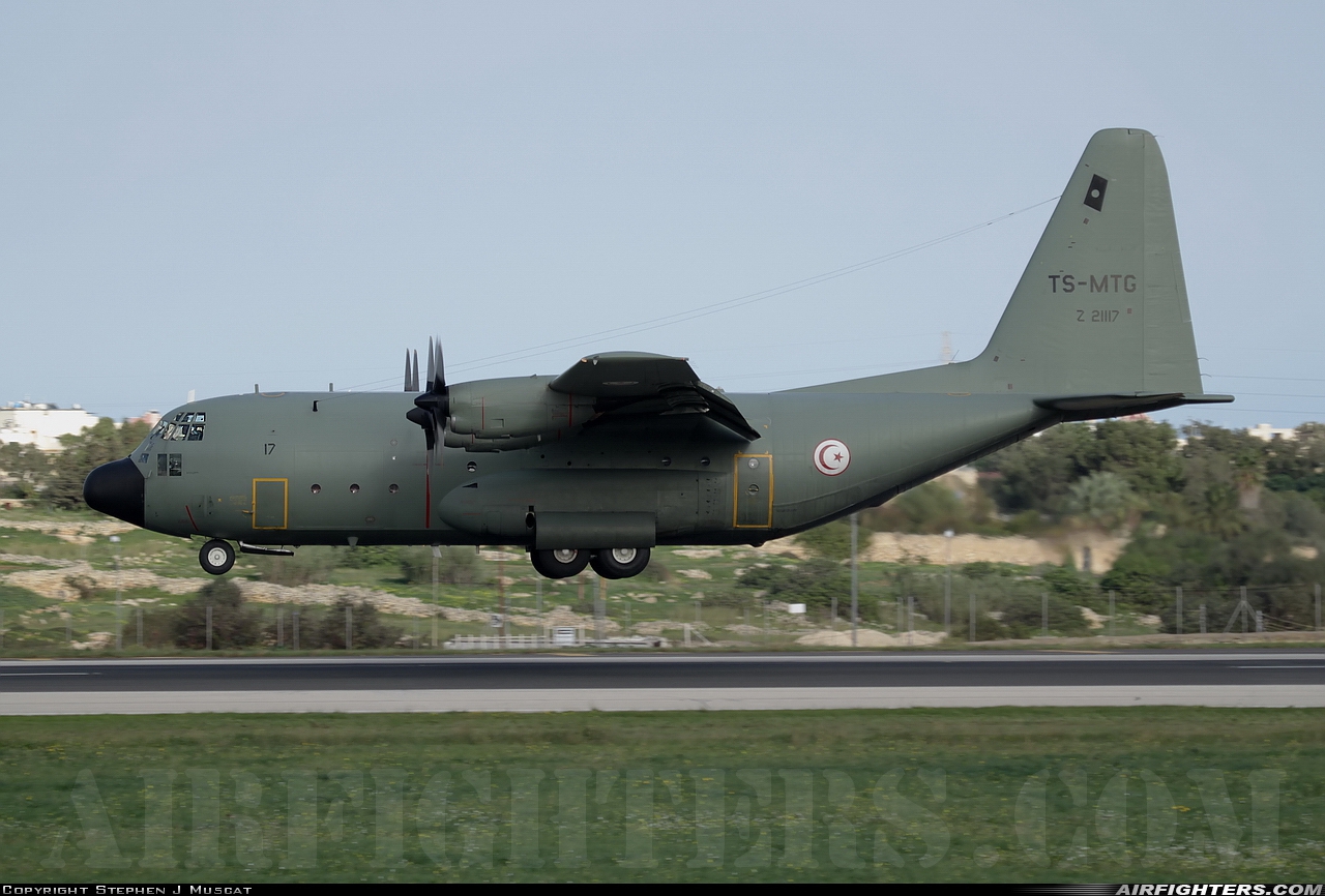 Tunisia - Air Force Lockheed C-130B Hercules (L-282) Z21117 at Luqa - Malta International (MLA / LMML), Malta
