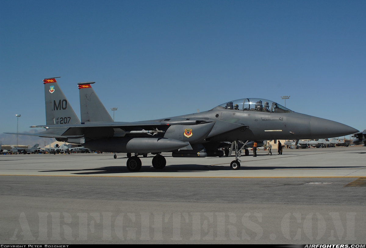 USA - Air Force McDonnell Douglas F-15E Strike Eagle 87-0207 at Las Vegas - Nellis AFB (LSV / KLSV), USA