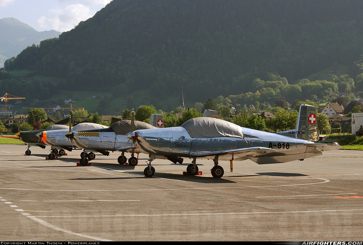 Private Pilatus P-3-05 HB-RCH at Mollis (LSMF), Switzerland