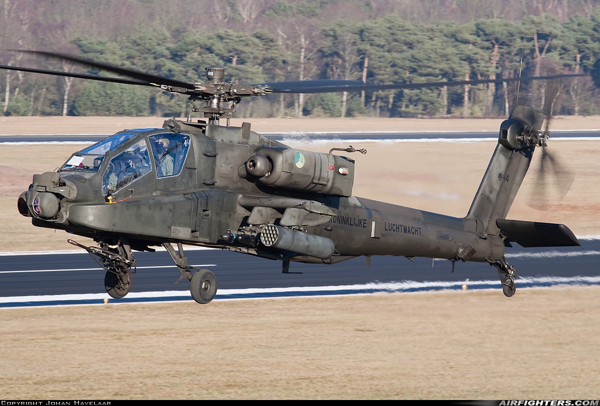 Netherlands - Air Force Boeing AH-64DN Apache Longbow Q-14 at Bergen op Zoom - Woensdrecht (WOE / BZM / EHWO), Netherlands