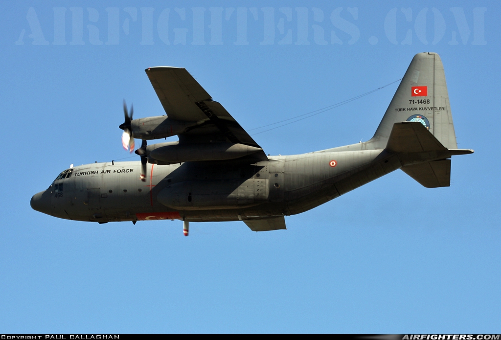 Türkiye - Air Force Lockheed C-130E Hercules (L-382) 71-1468 at Mildenhall (MHZ / GXH / EGUN), UK