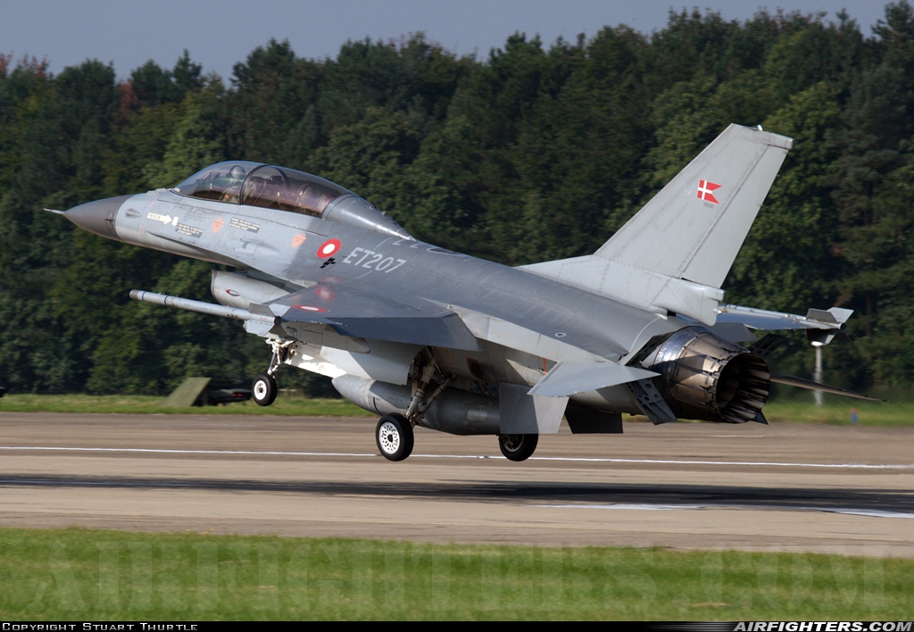 Denmark - Air Force General Dynamics F-16BM Fighting Falcon ET-207 at Coltishall (CLF / EGYC), UK