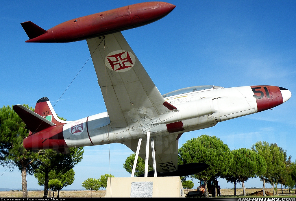 Portugal - Air Force Canadair CT-133 Silver Star 3 (T-33AN) 1951 at Beja (BA11) (LPBJ), Portugal