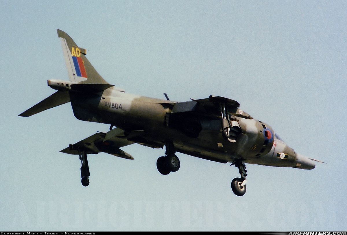 UK - Air Force Hawker Siddeley Harrier GR.3 XV804 at Sion (- Sitten) (SIR / LSGS / LSMS), Switzerland