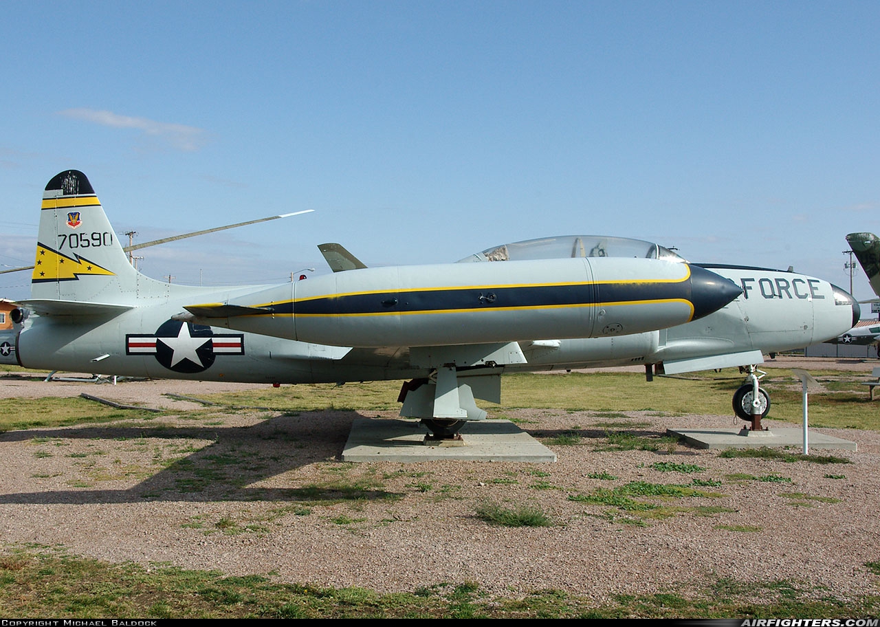 USA - Air Force Lockheed T-33A Shooting Star 57-0590 at Rapid City-Ellsworth AFB (RCA/KRCA), USA