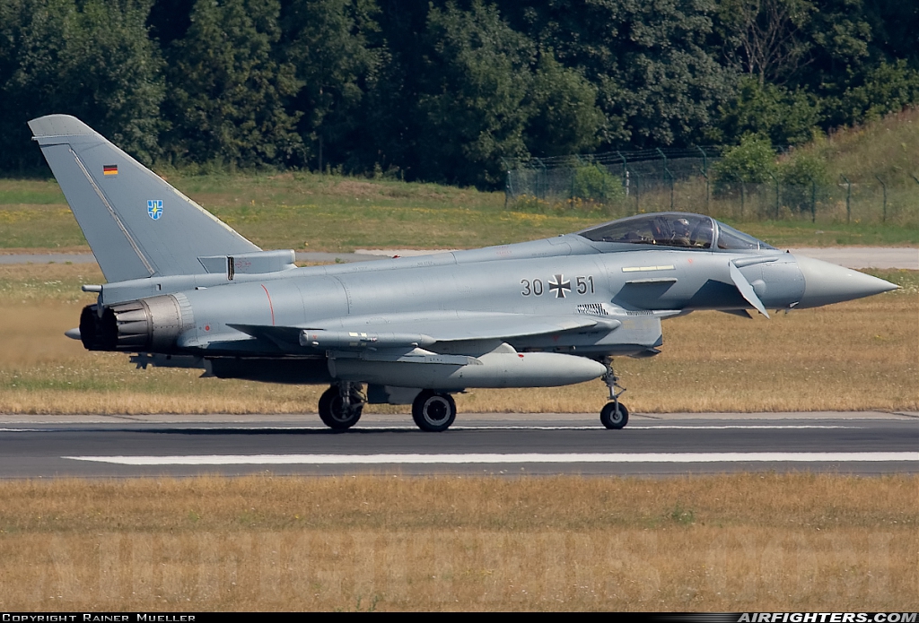 Germany - Air Force Eurofighter EF-2000 Typhoon S 30+51 at Rostock - Laage (RLG / ETNL), Germany
