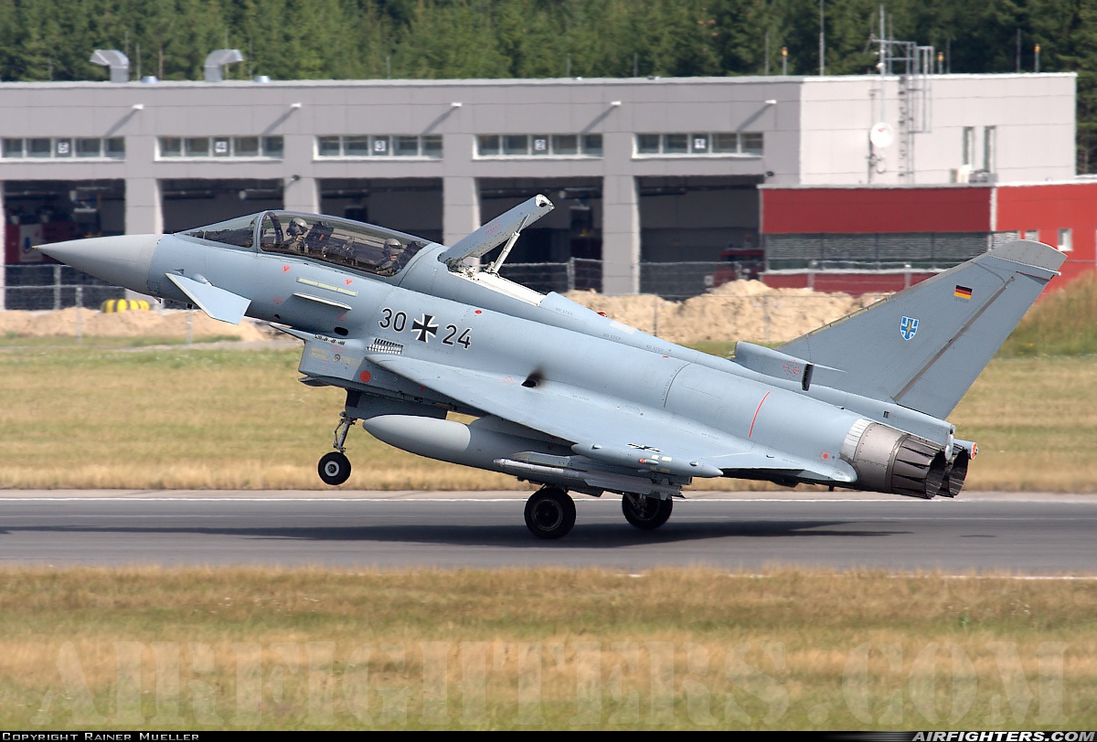 Germany - Air Force Eurofighter EF-2000 Typhoon T 30+24 at Rostock - Laage (RLG / ETNL), Germany