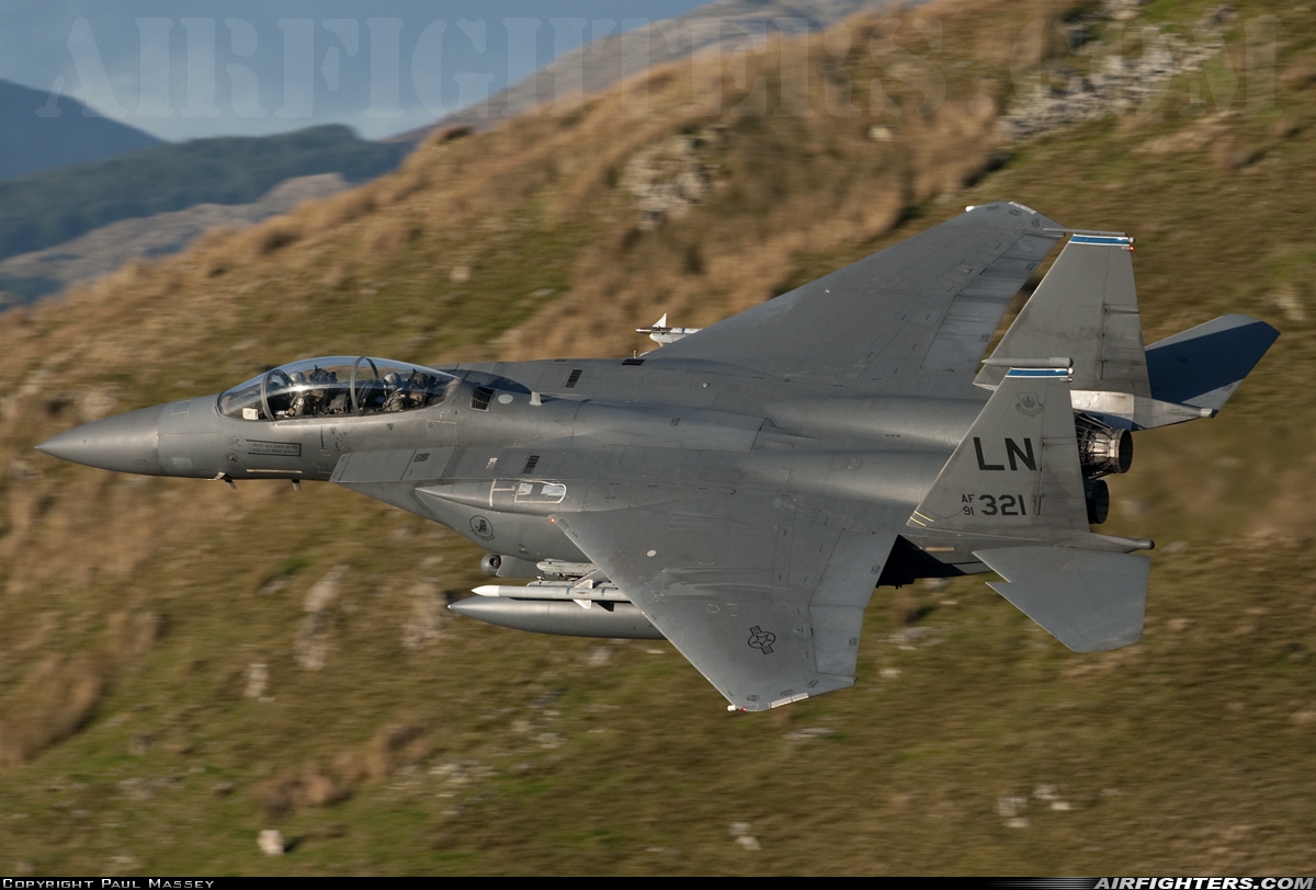 USA - Air Force McDonnell Douglas F-15E Strike Eagle 91-0321 at Off-Airport - Machynlleth Loop Area, UK