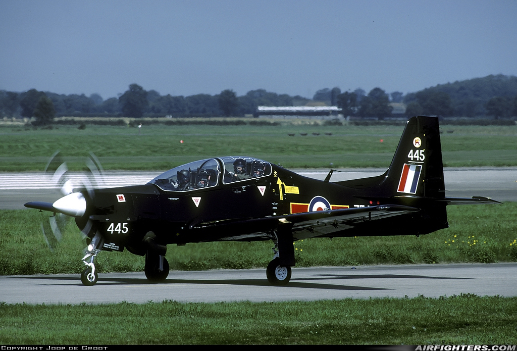 UK - Air Force Short Tucano T1 ZF445 at Linton on Ouse (EGXU), UK
