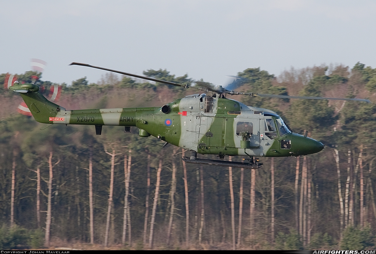 UK - Army Westland WG-13 Lynx AH7 XZ670 at Bergen op Zoom - Woensdrecht (WOE / BZM / EHWO), Netherlands