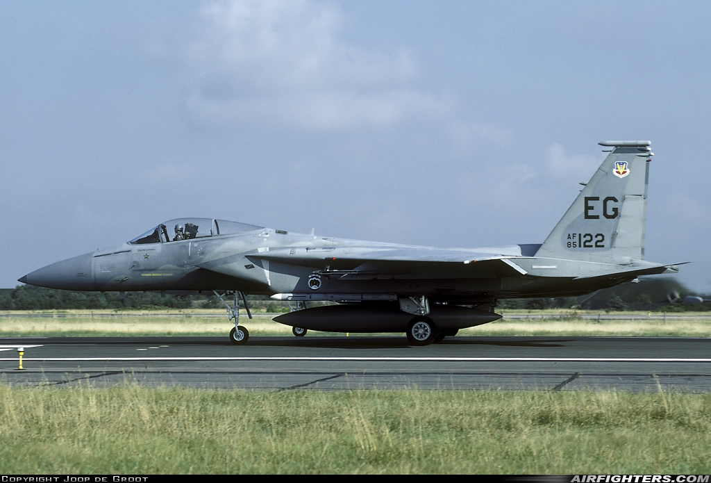 USA - Air Force McDonnell Douglas F-15C Eagle 85-0122 at Karup (KRP / EKKA), Denmark