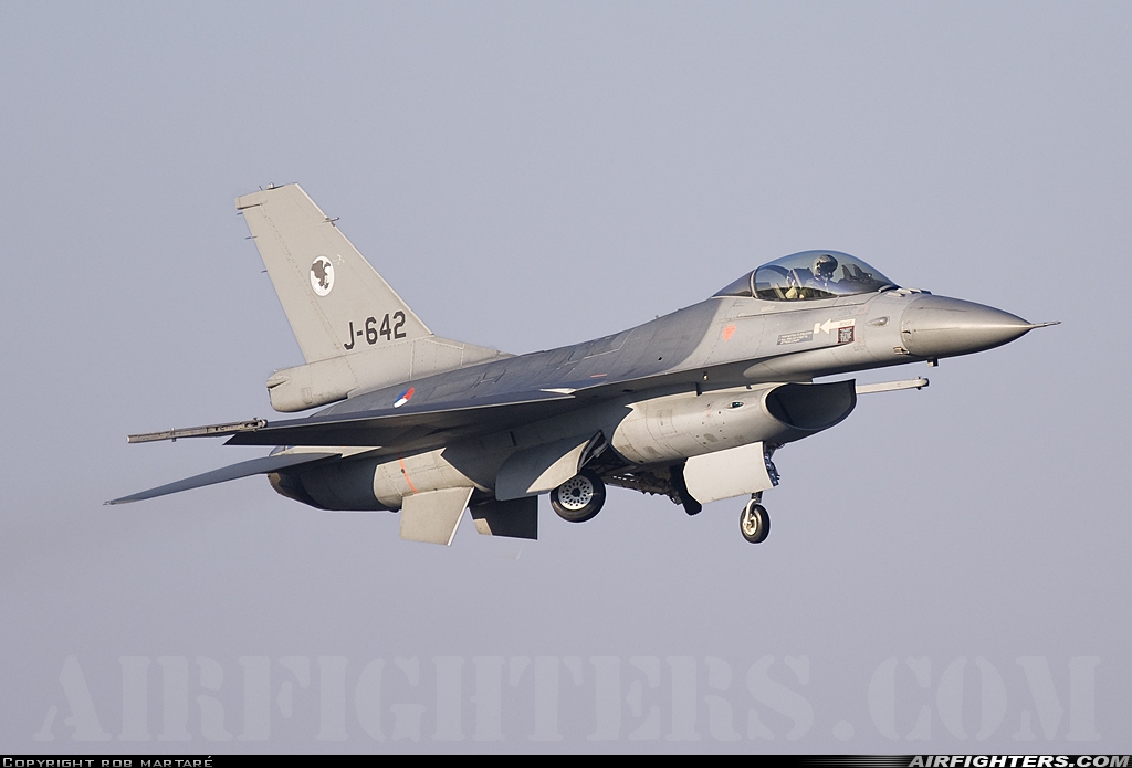 Netherlands - Air Force General Dynamics F-16AM Fighting Falcon J-642 at Eindhoven (- Welschap) (EIN / EHEH), Netherlands