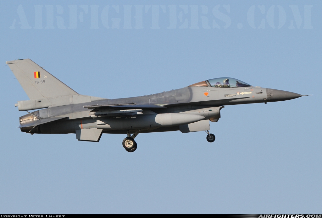 Belgium - Air Force General Dynamics F-16AM Fighting Falcon FA-95 at Eindhoven (- Welschap) (EIN / EHEH), Netherlands