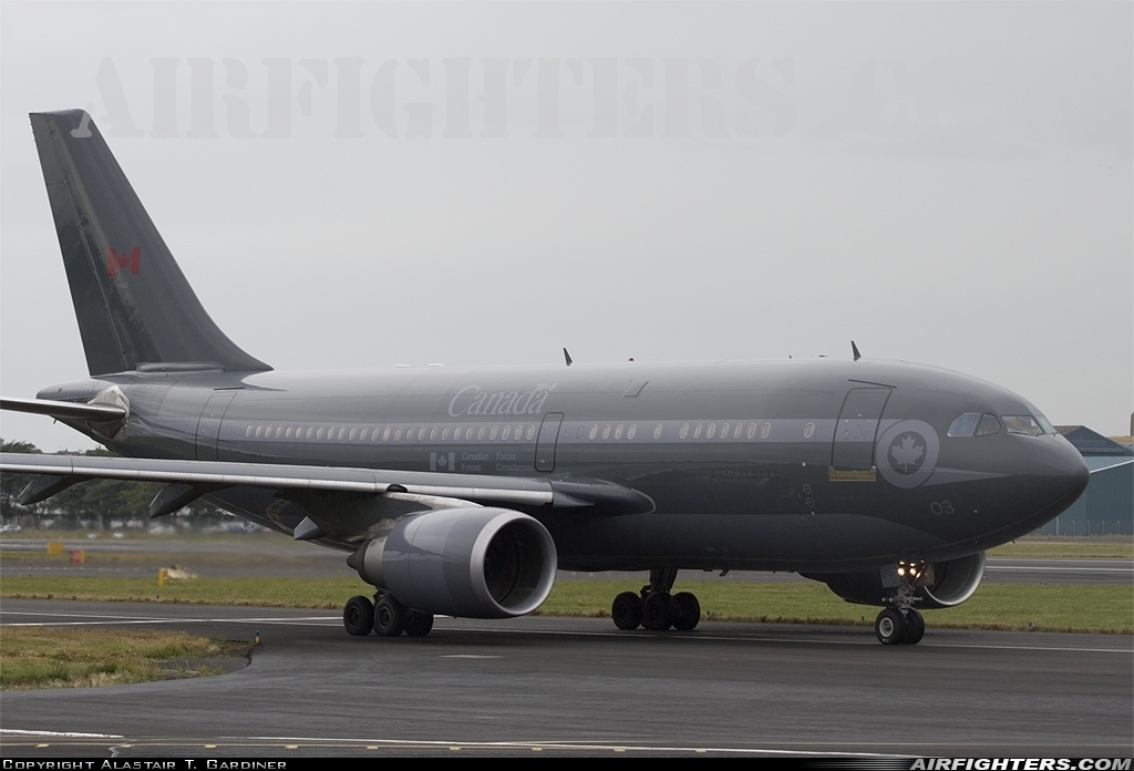 Canada - Air Force Airbus CC-150 Polaris (A310-304(F)) 15003 at Glasgow - Prestwick (PIK / EGPK), UK