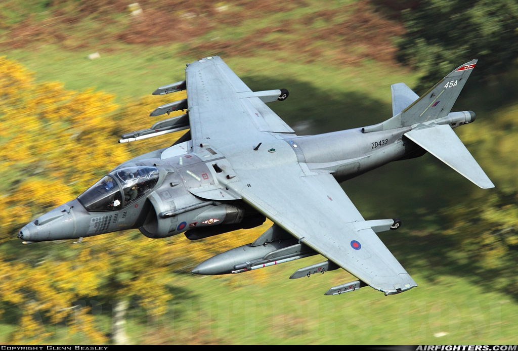 UK - Air Force British Aerospace Harrier GR.9A ZD433 at Off-Airport - Machynlleth Loop Area, UK