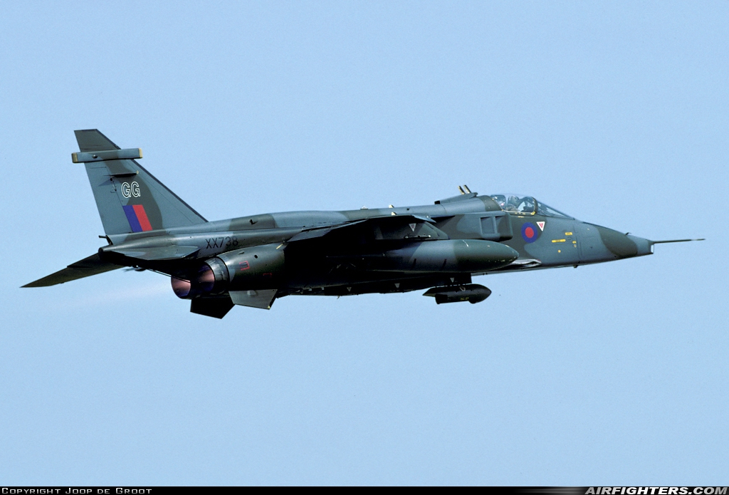 UK - Air Force Sepecat Jaguar GR1A XX738 at Coltishall (CLF / EGYC), UK