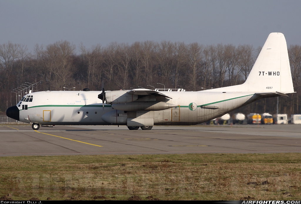 Algeria - Air Force Lockheed C-130H-30 Hercules (L-382) 7T-WHO at Eindhoven (- Welschap) (EIN / EHEH), Netherlands